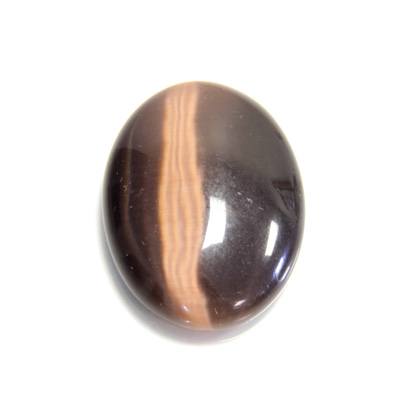 Fiber-Optic Cabochon - Oval 30x22MM CAT'S EYE BROWN