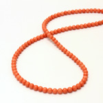 Gemstone Bead - Smooth Round 04MM DOLOMITE DYED CORAL