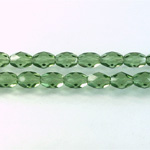 Czech Glass Fire Polish Bead - Oval 07x5MM TURMALINE