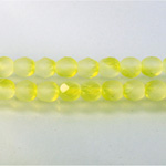 Czech Glass Fire Polish Bead - Round 06MM YELLOW 93980