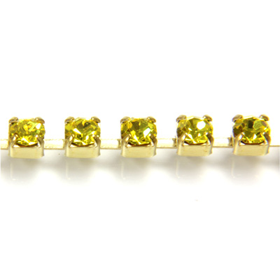 Preciosa Crystal Rhinestone Cup Chain - PP24 (SS12) CITRINE-RAW