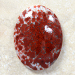 Glass Medium Dome Lampwork Cabochon - Oval 40x30MM DARK BROWN MATRIX (03930)