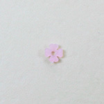 Plastic Flower with Center Hole - 06MM MATTE ROSE