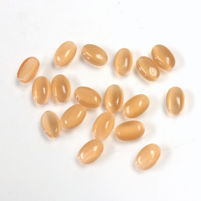 Fiber-Optic Cabochon - Oval 05.5x3.5MM CAT'S EYE COPPER