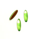 Glass Medium Dome Foiled Cabochon - Oval 16x5MM PERIDOT