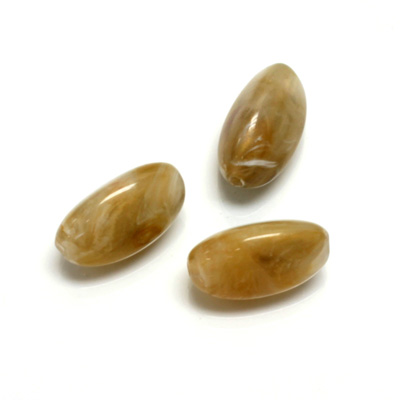 Plastic  Bead - Mixed Color Smooth Beggar 22x12MM HORN AGATE