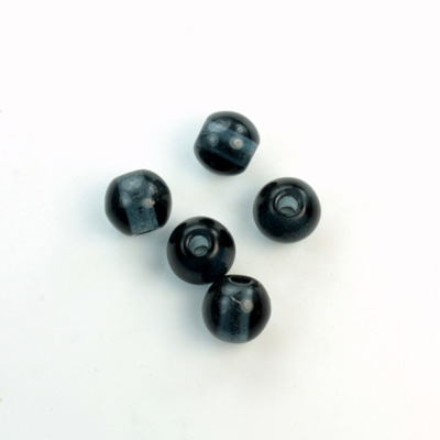 Czech Pressed Glass Large Hole Bead - Round 08MM MONTANA