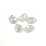 Cut Crystal Point Back Fancy Stone Foiled - Oval 08x6MM OPAL WHITE