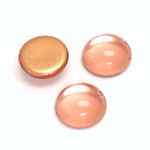 Glass Medium Dome Foiled Cabochon - Round 15MM ROSALINE