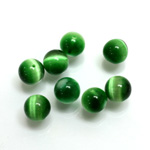 Fiber-Optic 1-Hole Ball - 08MM CAT'S EYE GREEN