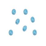 Glass Medium Dome Lampwork Cabochon - Oval 06x4MM AQUA OPAL (05143)