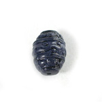 Plastic Engraved Bead - Barrel 20x15MM INDOCHINE NAVY