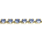 Preciosa Crystal Rhinestone Cup Chain - PP18 (SS8.5) LT SAPPHIRE-GOLD