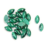 Gemstone Cabochon - Navette 08x4MM MALACHITE