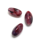 Plastic  Bead - Mixed Color Smooth Beggar 22x12MM AMETHYST AGATE