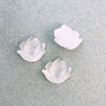 Plastic Flat Back Foiled Flower - 14MM MATTE CRYSTAL