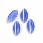 Fiber-Optic Cabochon - Navette 15x7MM CAT'S EYE LT BLUE