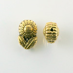 Metalized Plastic Bead - Daisy 16x11MM ANTIQUE GOLD