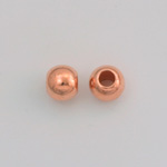 Metalized Plastic Smooth Bead with 4MM Hole - Round 08MM COPPER