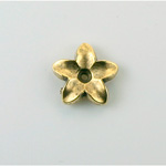 Plastic Flower with Center Hole Metalized - 16MM ANTIQUE GOLD
