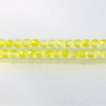 Czech Glass Fire Polish Bead - Round 04MM YELLOW 93980