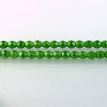 Czech Glass Fire Polish Bead - Round 04MM MOONSTONE GREEN