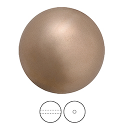Preciosa Crystal Nacre Pearl Bead - Round 12MM BRONZE