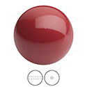 Preciosa Crystal Nacre Gem Bead - Round 10MM CRANBERRY