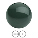 Preciosa Crystal Nacre Gem Bead - Round 10MM MALACHITE