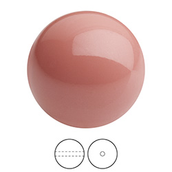 Preciosa Crystal Nacre Gem Bead - Round 10MM SALMON ROSE