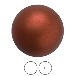 Preciosa Crystal Nacre Pearl Bead - Round 04MM DARK COPPER