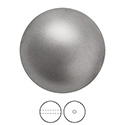 Preciosa Crystal Nacre Pearl Bead - Round 06MM DARK GRAY