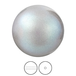 Preciosa Crystal Nacre Pearl Bead - Round 12MM PEARLESCENT GREY

