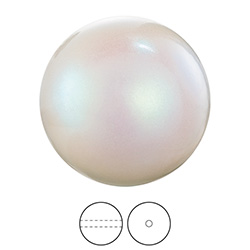 Preciosa Crystal Nacre Pearl Bead - Round 10MM PEARLESCENT WHITE