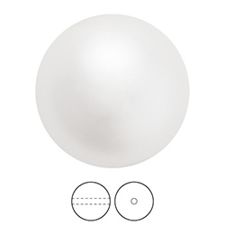 Preciosa Crystal Nacre Pearl Bead - Round 12MM WHITE
