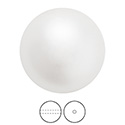 Preciosa Crystal Nacre Pearl Bead - Round 12MM WHITE