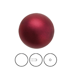 Preciosa 1/2 Drilled Crystal Nacre Pearl - Round 06MM BORDEAUX

