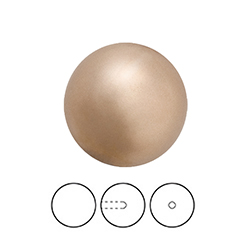 Preciosa 1/2 Drilled Crystal Nacre Pearl - Round 10MM BRONZE
