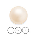 Preciosa 1/2 Drilled Crystal Nacre Pearl - Round 04MM CREAMROSE