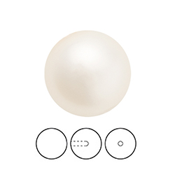 Preciosa 1/2 Drilled Crystal Nacre Pearl - Round 04MM LIGHT CREAMROSE