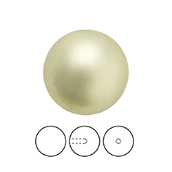 Preciosa 1/2 Drilled Crystal Nacre Pearl - Round 05MM LIGHT GREEN
