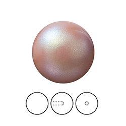Preciosa 1/2 Drilled Crystal Nacre Pearl - Round 08MM PEARLESCENT PINK

