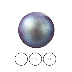 Preciosa 1/2 Drilled Crystal Nacre Pearl - Round 05MM PRLESCENT VIOLET