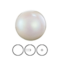 Preciosa 1/2 Drilled Crystal Nacre Pearl - Round 04MM PEARLESCENT WHITE