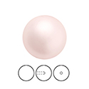 Preciosa 1/2 Drilled Crystal Nacre Pearl - Round 04MM ROSALINE
