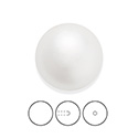 Preciosa 1/2 Drilled Crystal Nacre Pearl - Round 04MM WHITE