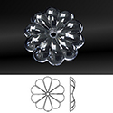 Asfour Crystal Rosette Round 1-Hole - 20MM CRYSTAL