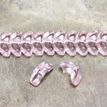 Czech Pressed Glass Bead - Crescent Moon 15MM PINK