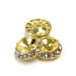 Czech Rhinestone Rondelle Shrag Rivoli Back Setting - Round 15MM outside with 10.5mm (ss47) Recess CRYSTAL-RAW