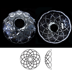 Asfour Crystal Crystal Bobeche Chandelier Part, 4 inch  (100MM) with 26mm Center Hole and 5 SIlver plated Pins for attaching drops underneath.